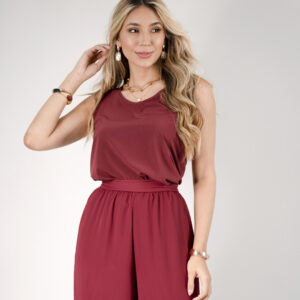 Blusa Regata com Alça Grossa Youth e Calça Aladim