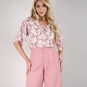 Blusa Youth de Tecido Estampa Floral e Pantacorurt