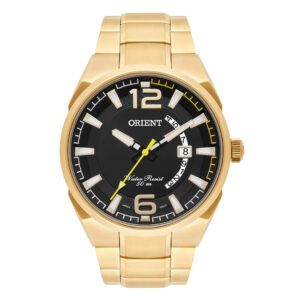 Relógio ORIENT masculino preto dourado MGSS1159 P2KX
