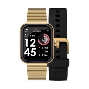 Smartwatch Technos Connect MAX Dourado e Preto TMAXAH/C7D