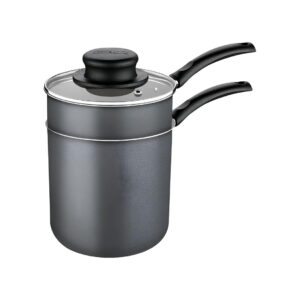 Cuscuzeira em Alumínio com Antiaderente Starflon Max Turim 10 Cm e 0,8 L Chumbo Tramontina